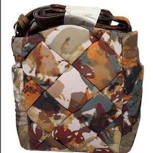 NWT Vince Camuto Bags | Woven Nylon Bucket Bag Audri Natural Multi